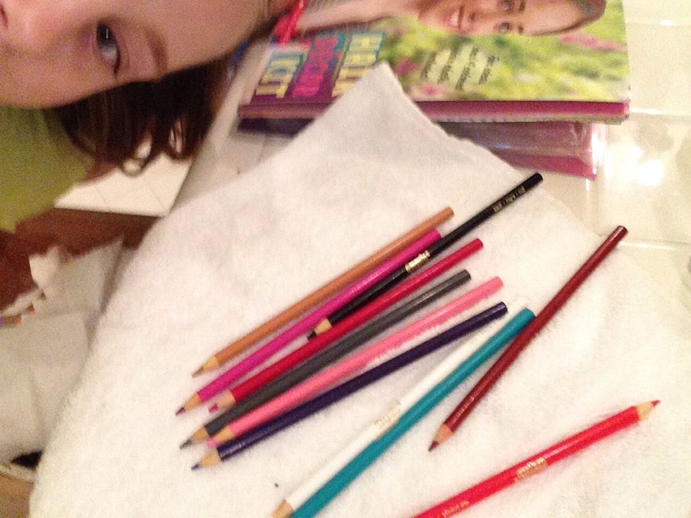Get some normal color pencils that you would buy at a cheap store