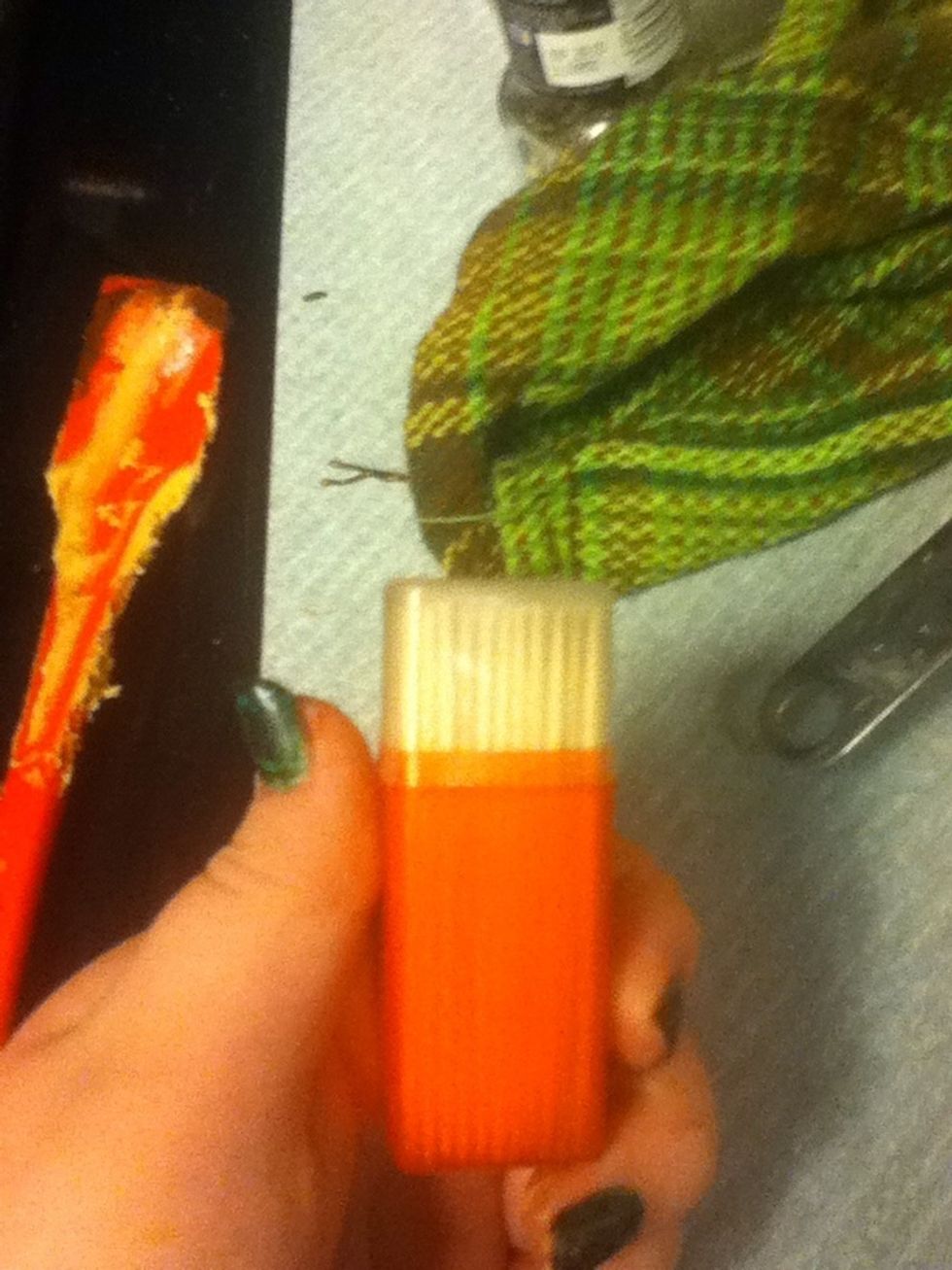 Get some toothpicks. Warning: the tips are pointy. So don't slam your hand against the tip.