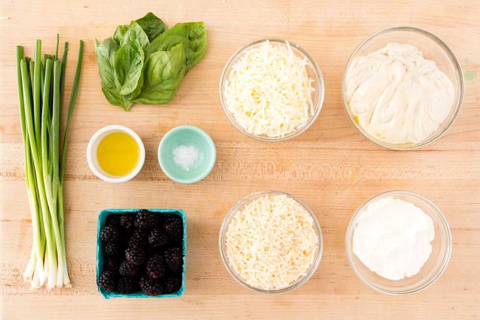 Get started by gathering your ingredients and preheating your oven to 450 degrees.