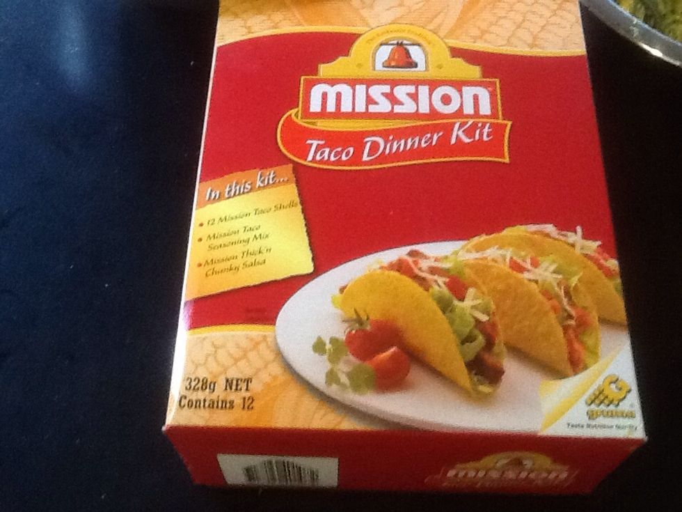 Get taco shells out.