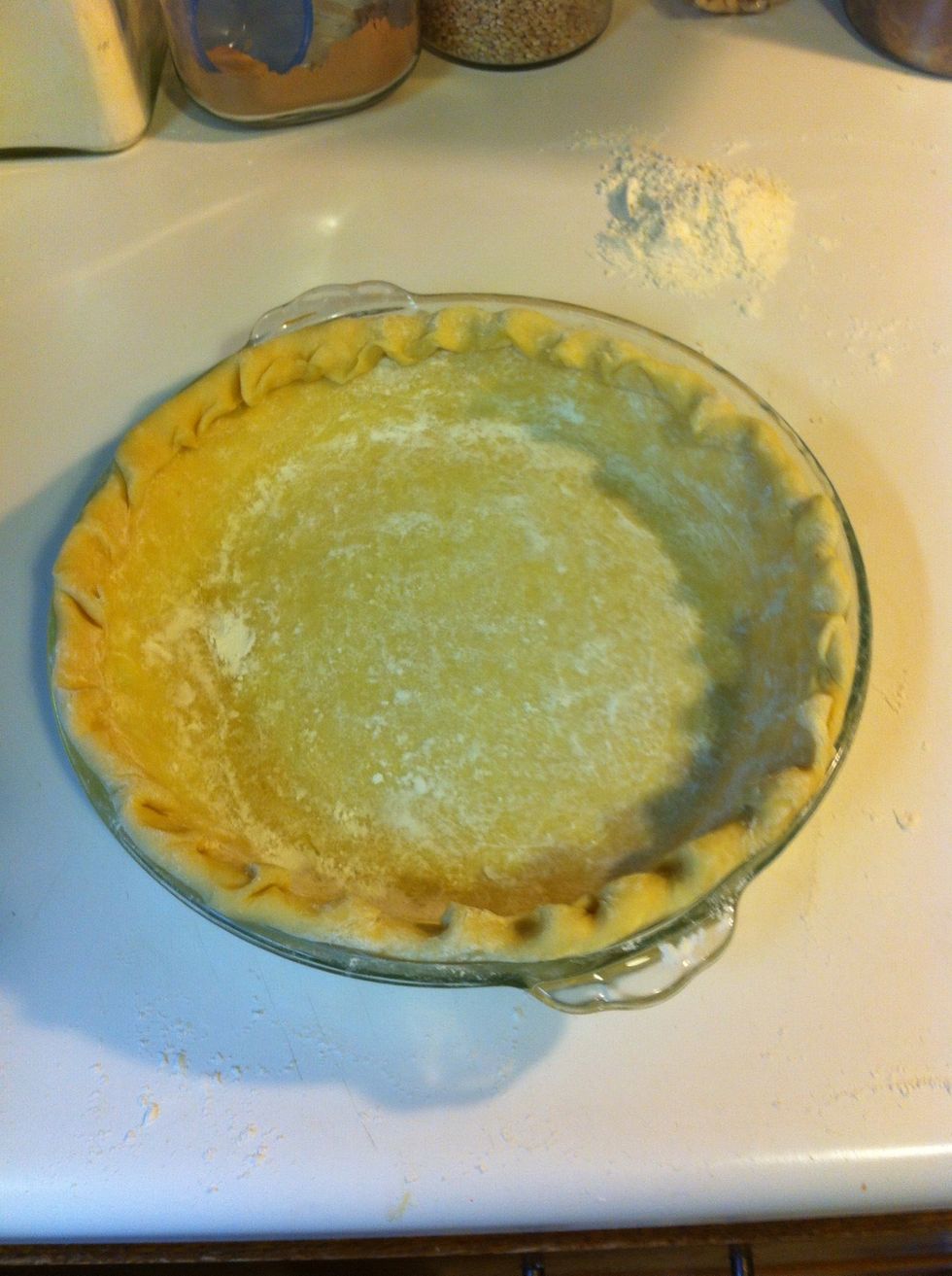 Get that pie pan and crust ready. I used a homemade pie crust, but that's a SnapGuide for another day. Use whatever crust you like.