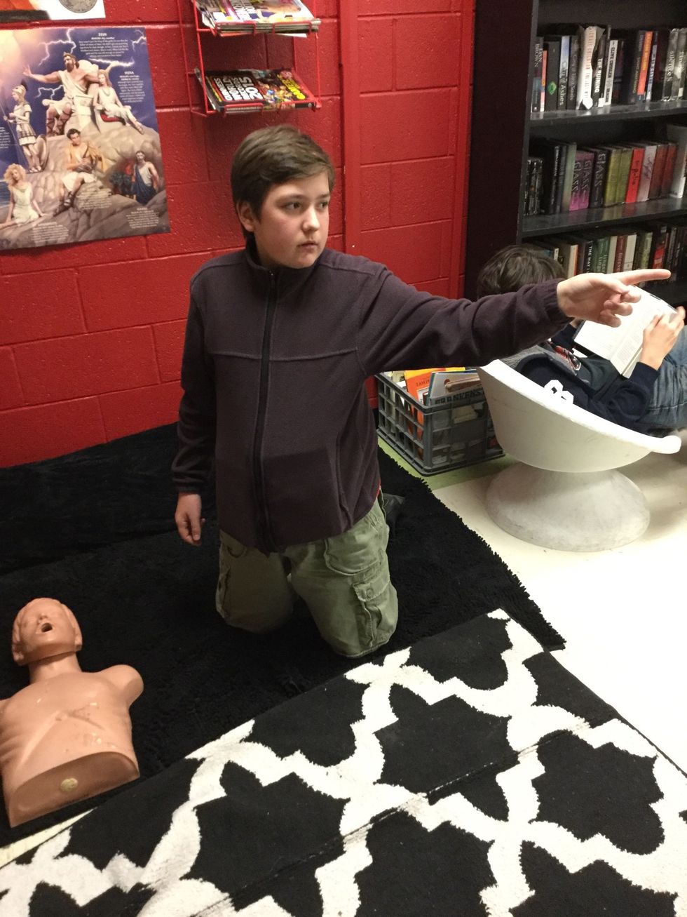 Get the attention of the people around you, to call 9-11 and get an AED.