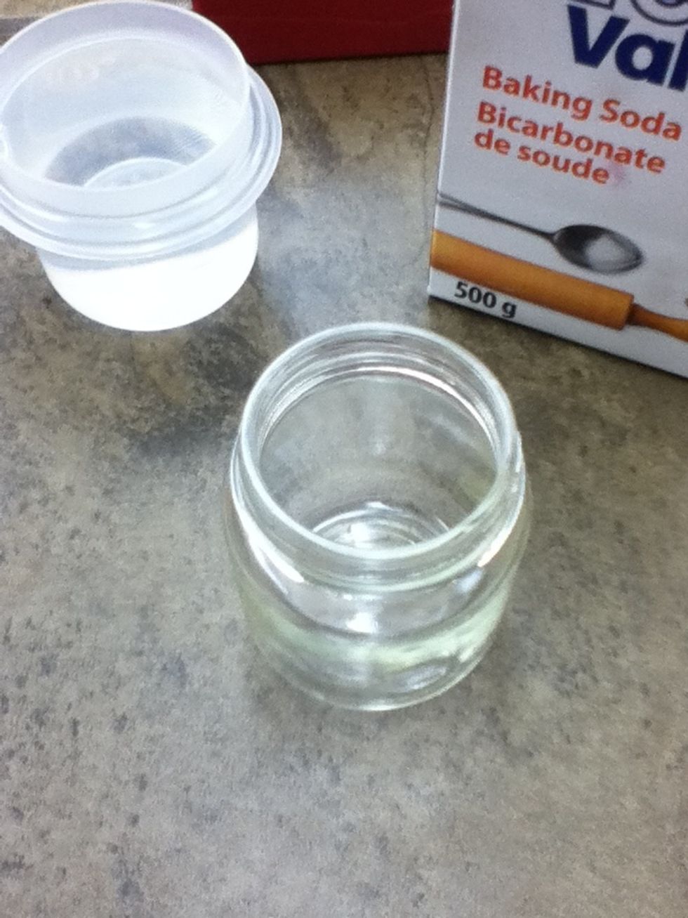 Get the baking soda and water.