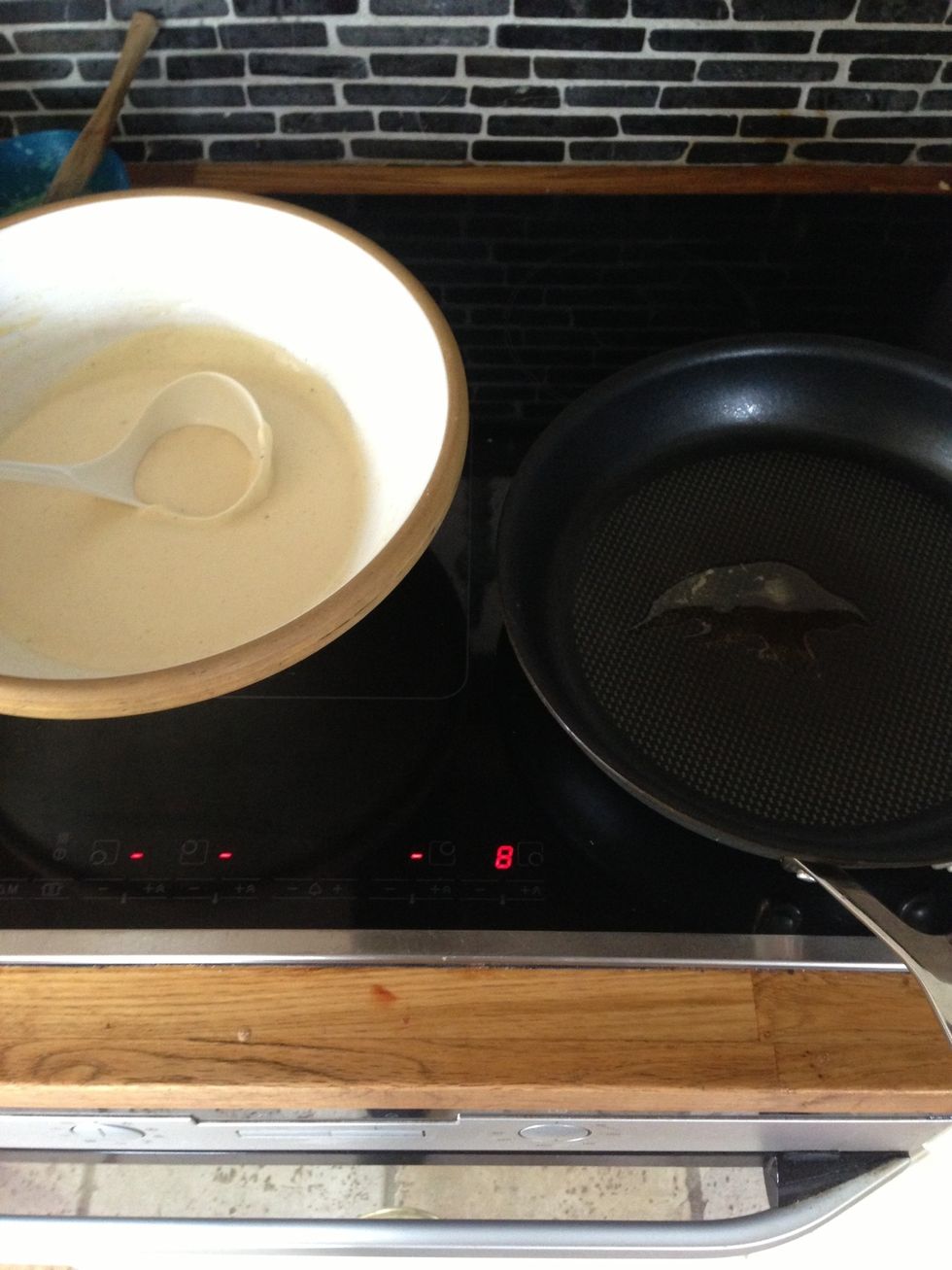 Get the bowl ready with a deep spoon.