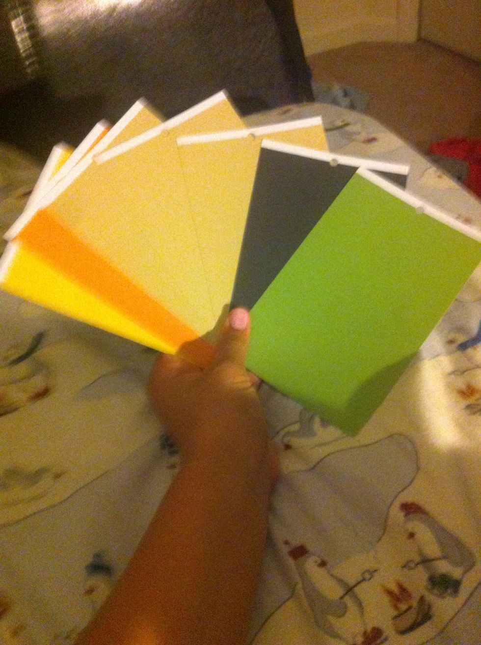 Get the color of card stick you need.