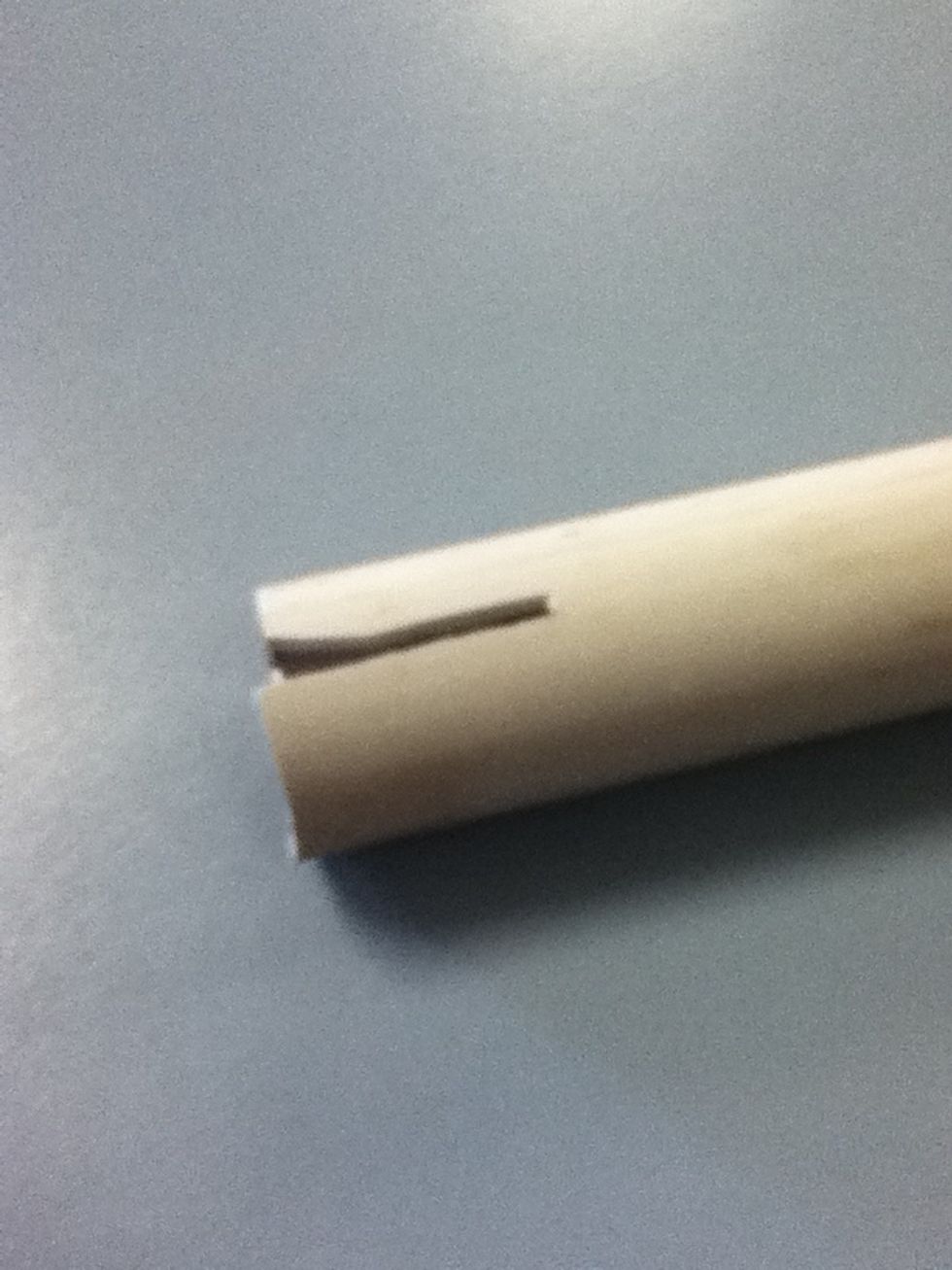 Get the electricity pipe and cut little slots in it.