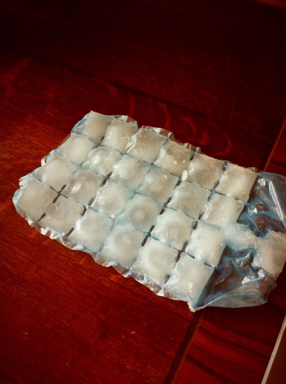 Get the ice cubes out of the freezer