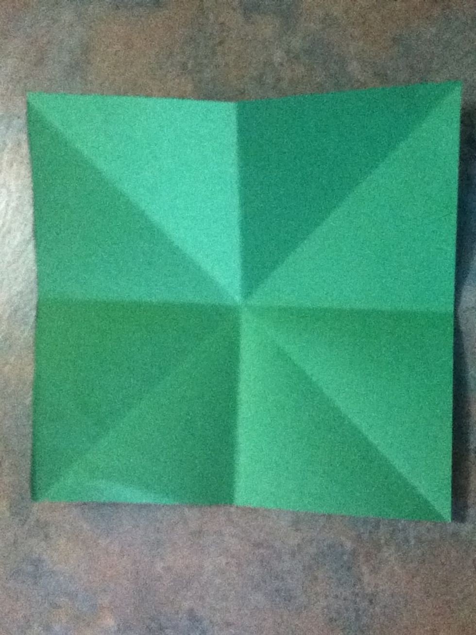 Get the paper and make sure it is square When it is square fold it so it looks like this\u2b06