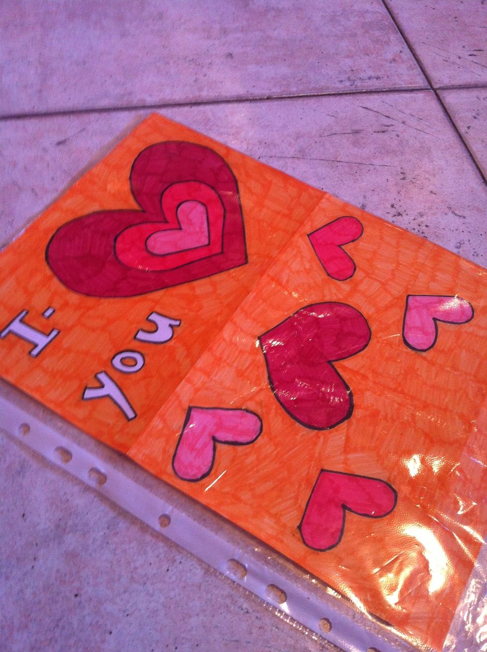 Get the paper sheet into the sleeve.