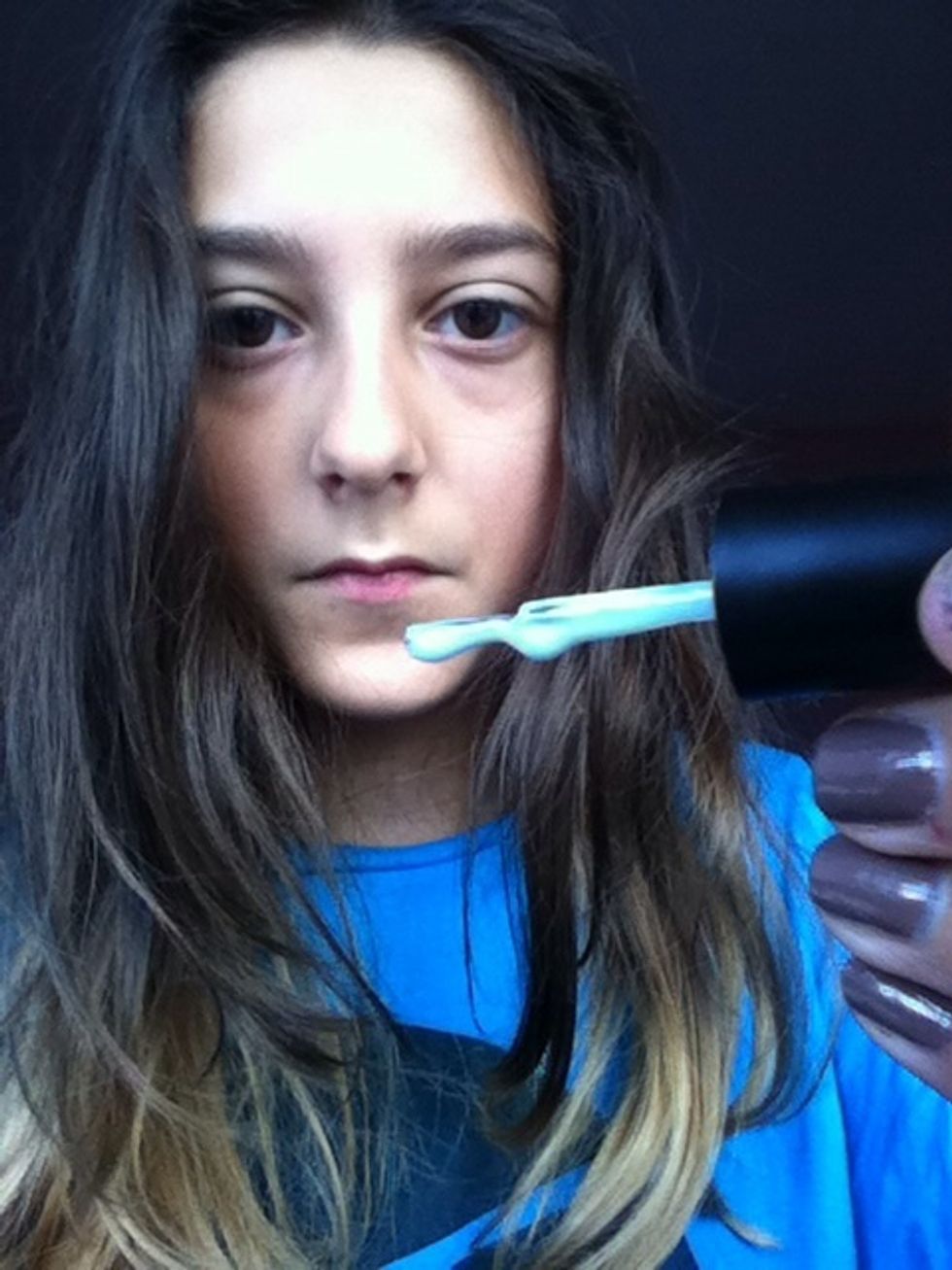 Get the same nail varnish and get a lot on the brush