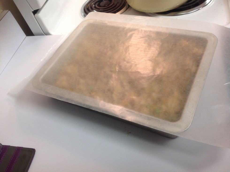 Get the wax paper and press down to make it even