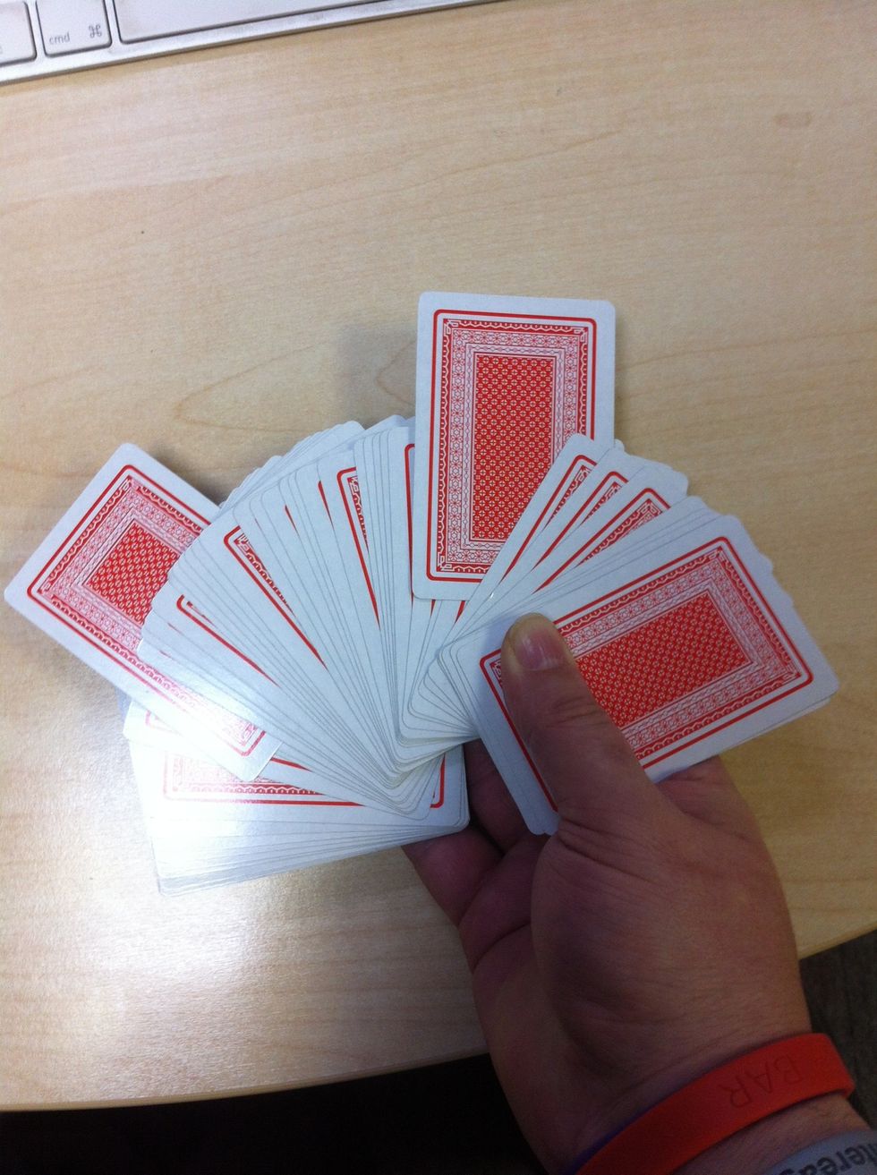 Get them to remember the cards, then insert them back into the pack at random.