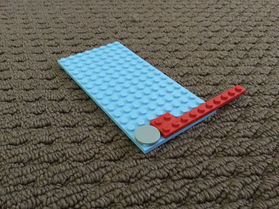 Get these three materials that I have added and put them onto the blue rectangle like this.