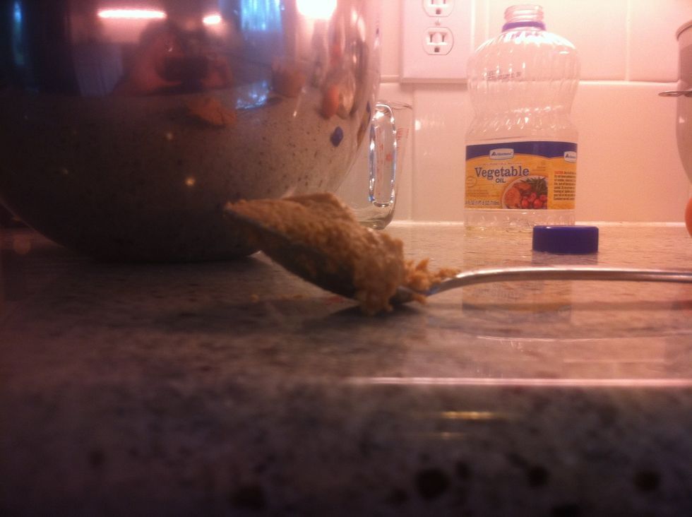Get three tablespoons of peanut butter