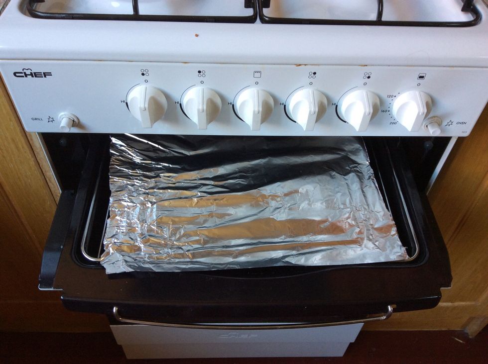 Get tin foil and put it on the grill rack