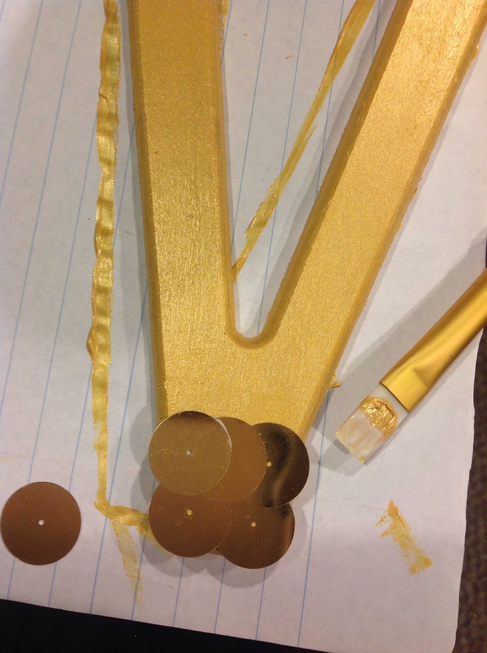 Get to glueing! ---before you begin, try different patterns to what looks best! I decided to layer them... Glue them in a single line for a simple look