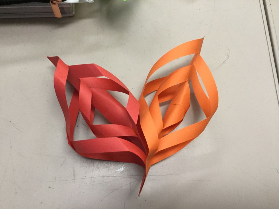 Get two of the paper that you did before and staple them together