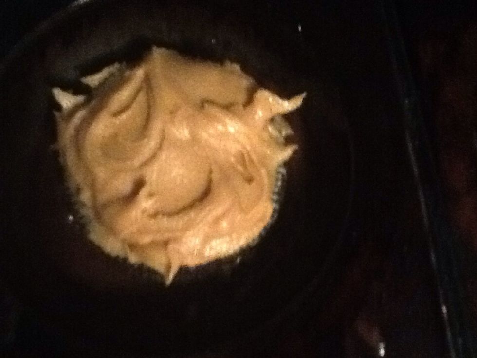Get two Oreos put peanut butter in middle and on top