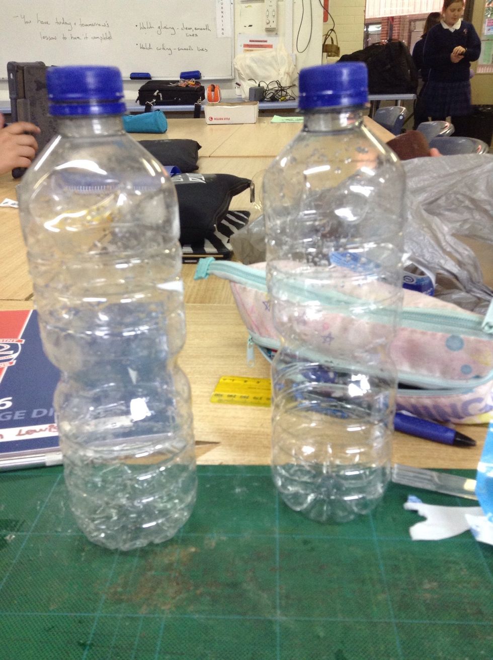 Get two plastic bottles