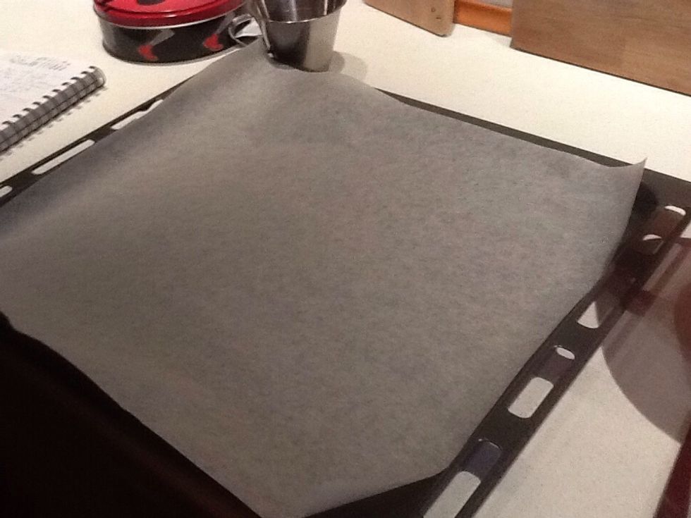 Get whatever you are going to bake it on out. The cake is flat and big