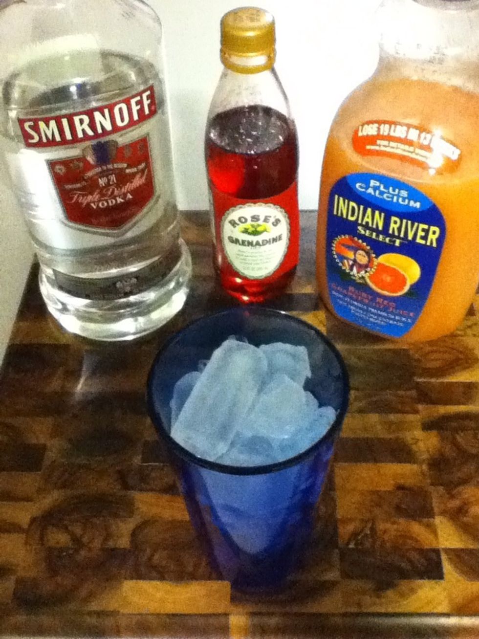 Get yo shit. Fill the glass with ice.