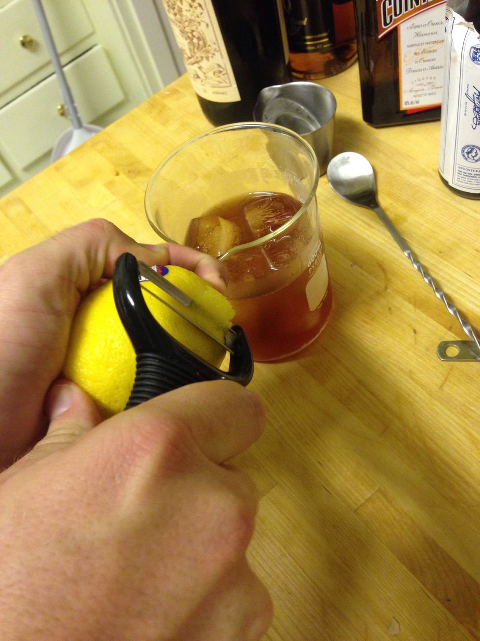 Get you some lemon peel.