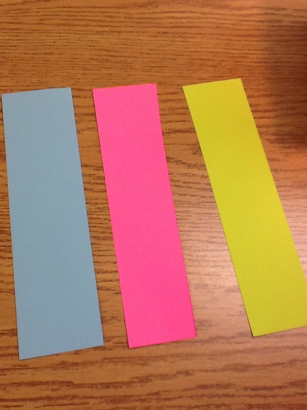 Get your 3 strips of paper and put your name on each one