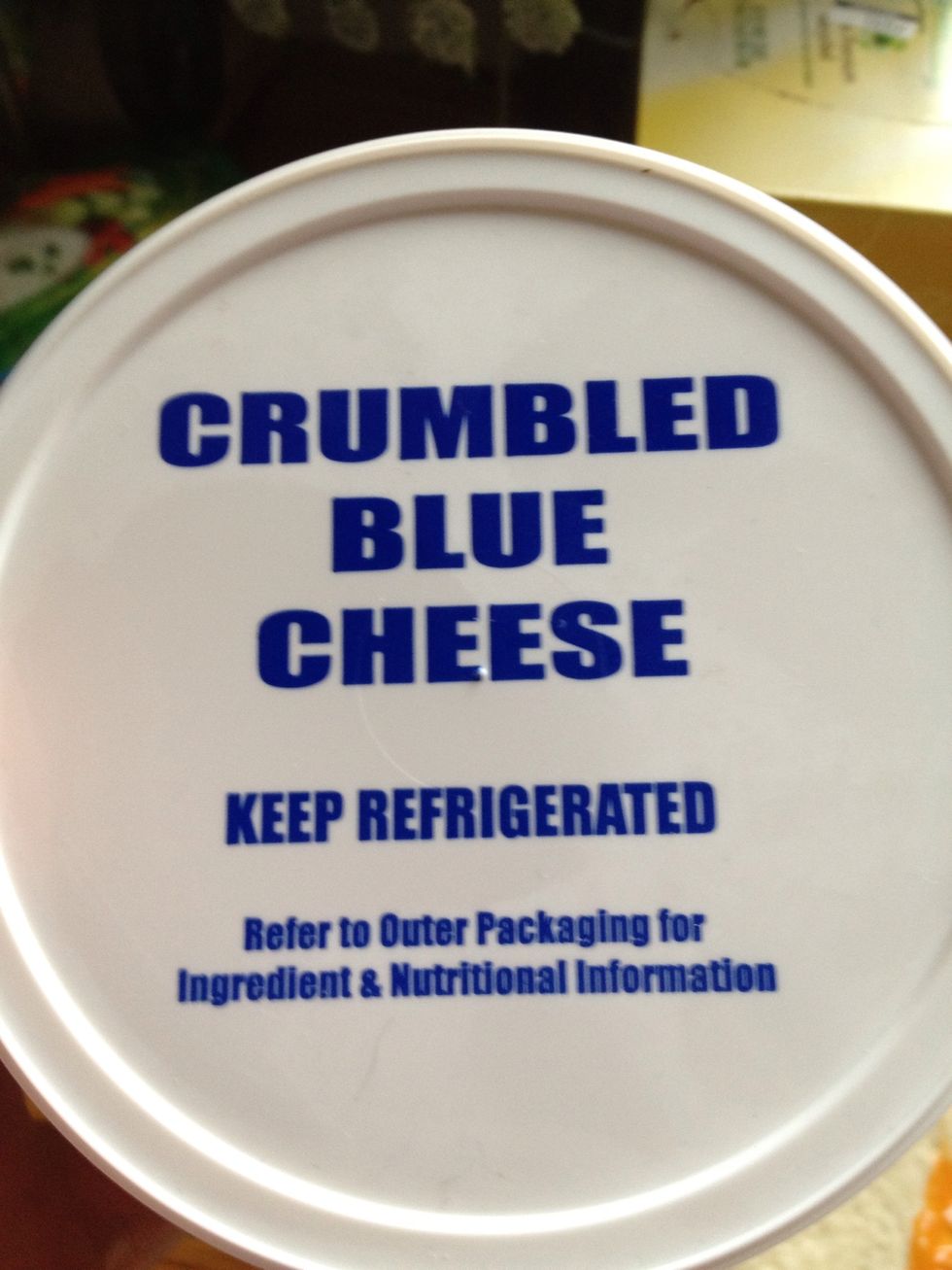 Get your blue cheese crumbles ready. Once again the amount depends on you.