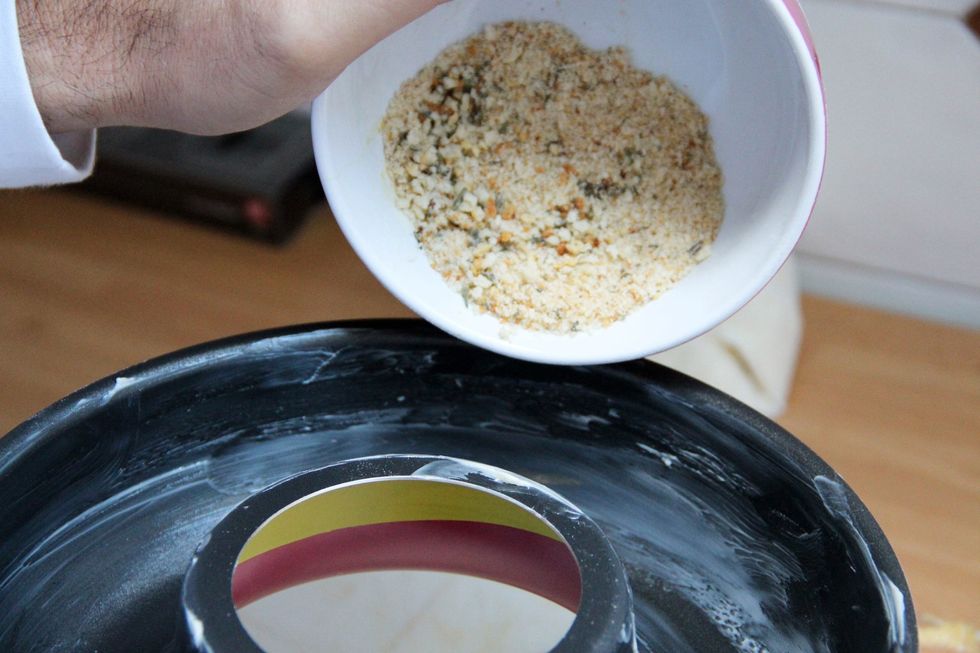 Get your breadcumbs and sprinkle inside