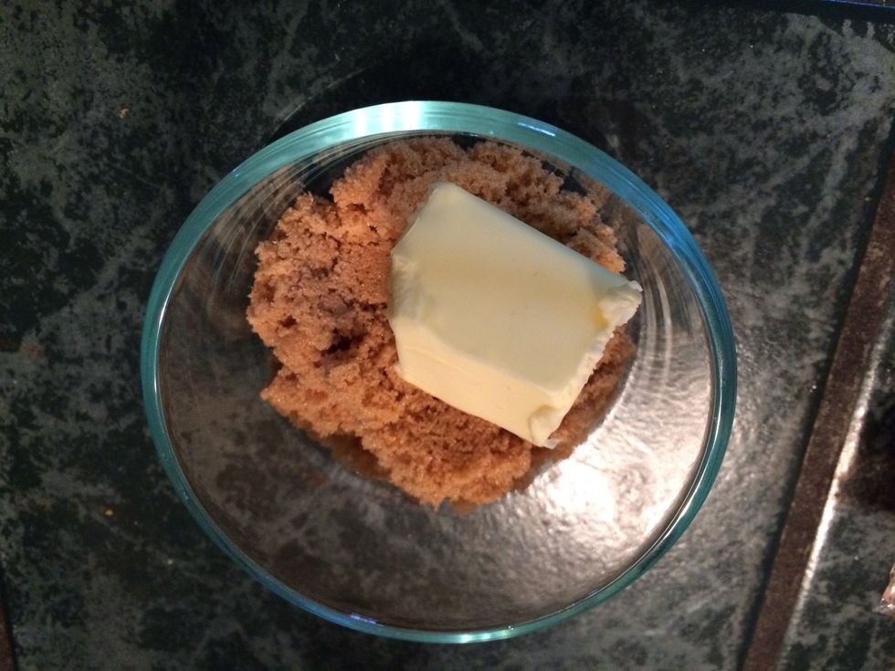 Get your brown sugar and butter into the pan.