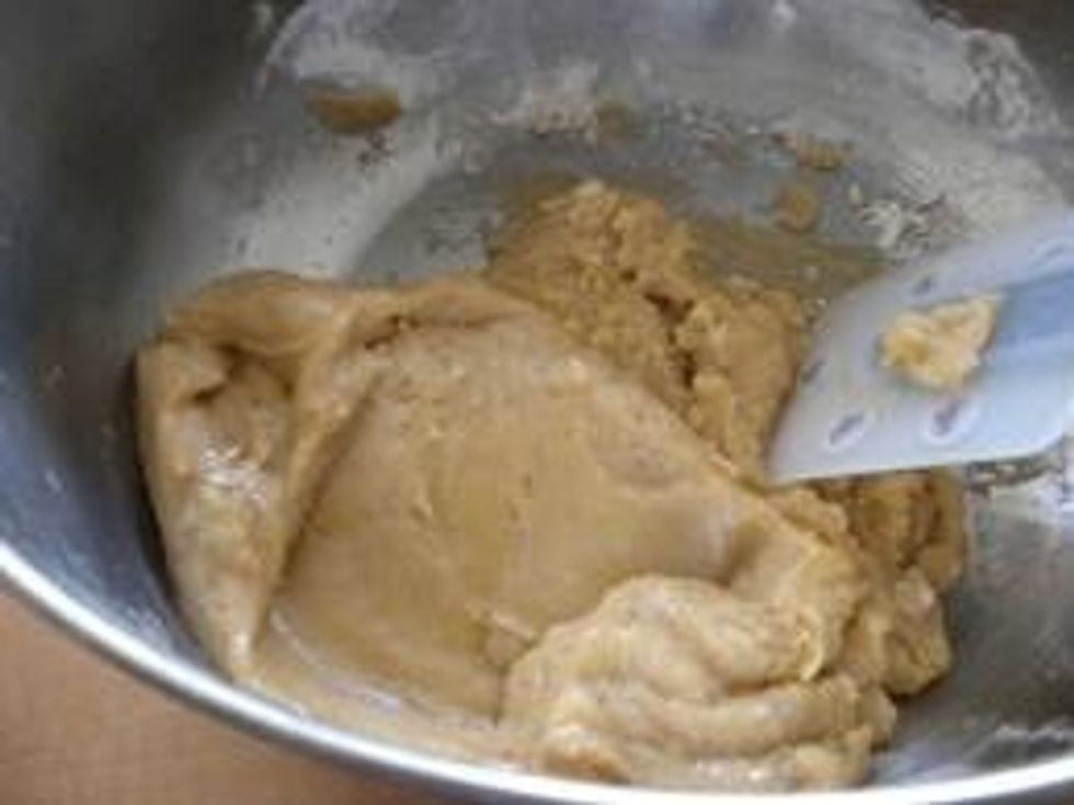 Get your butter and sugar and blend them together