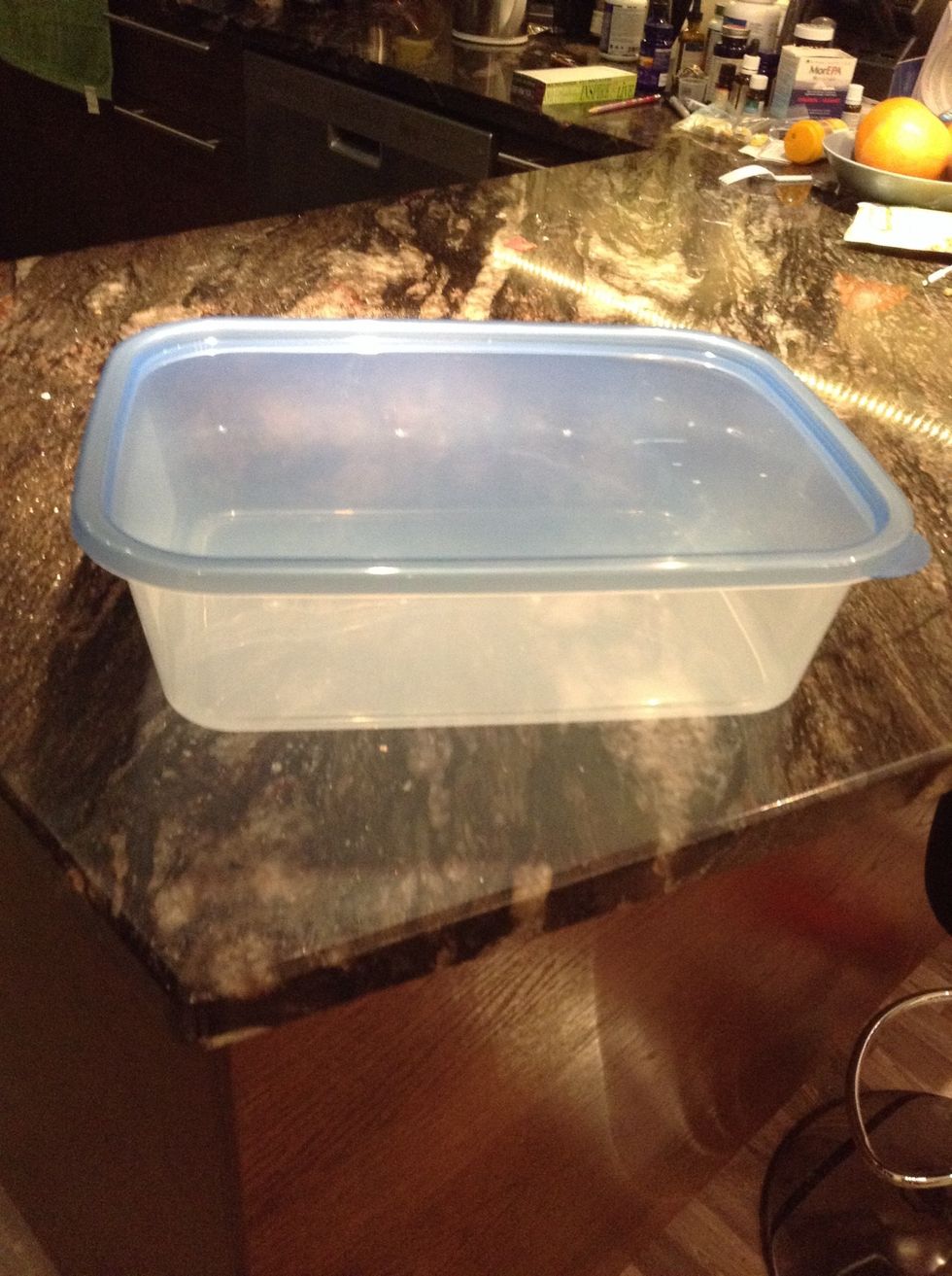 Get your container and take off the lid