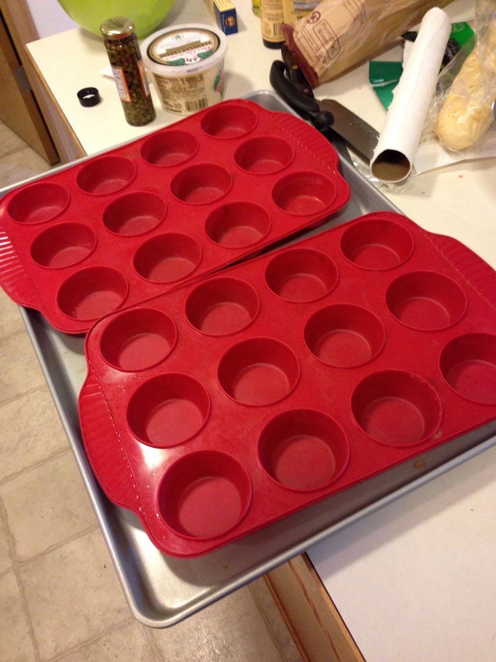 Get your cupcake pan out, again I only ended up using 1 of these