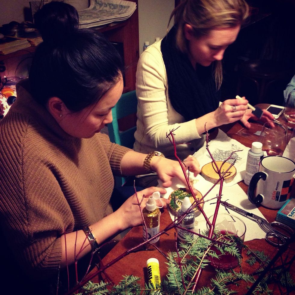 Get your decorating hat on... Paint, use sparkle, hot glue branches & twigs.