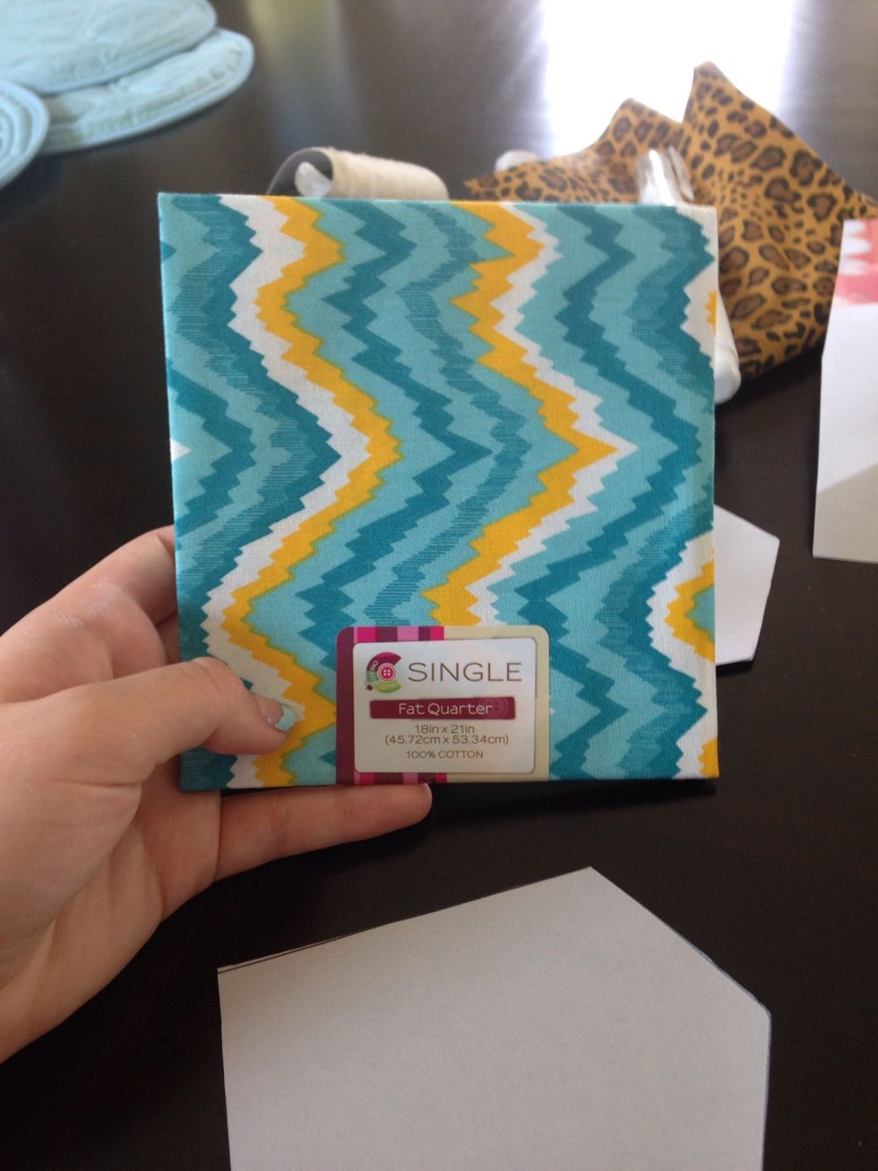 Get your fabric. I got this at walmart for .97 cents.