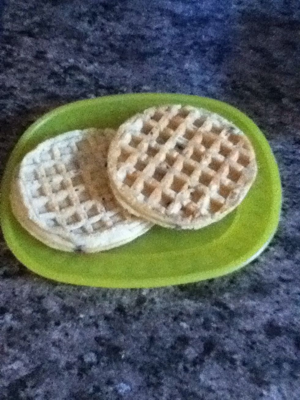 Get your favorite kind of waffles. I use blueberry for this but it's up to you.