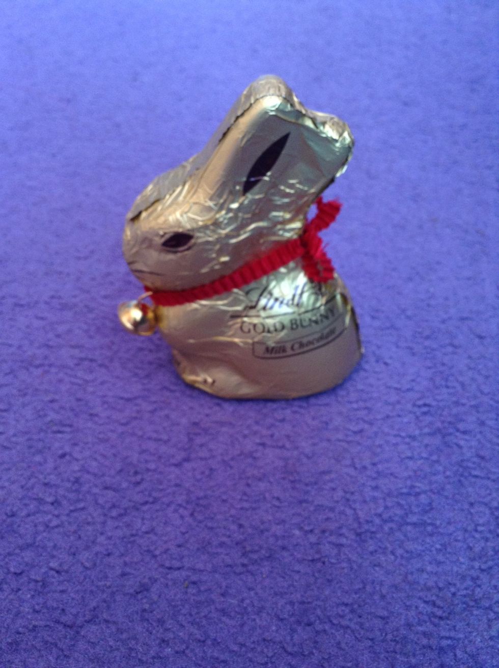 Get your food, I haven't got a meal as its in the morning so I'm using a bunny thing to demonstrate... Yes I still have them from Easter