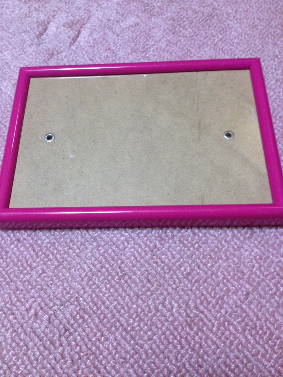 Get your frame. Mine is from target in the dollar section, its 4x6"