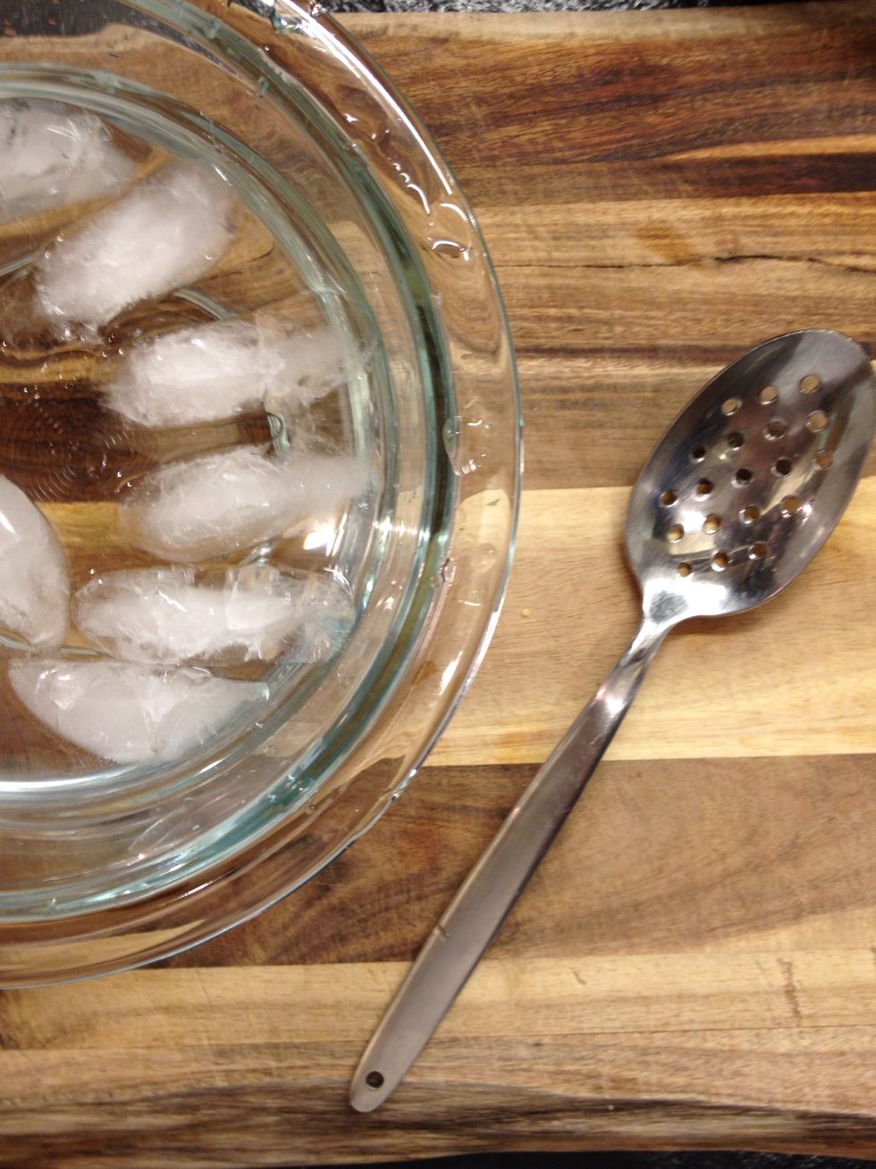 Get your gear ready. Water, ice and a spoon.