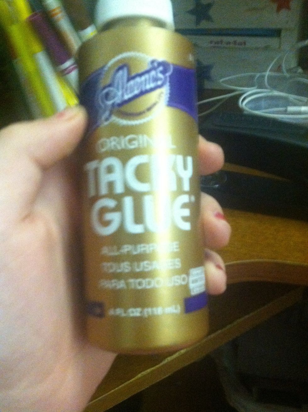 Get your glue i am using tacky