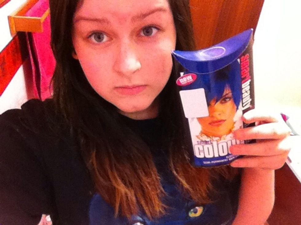 Get your hair dye! I'm using smart colour in electric blue.