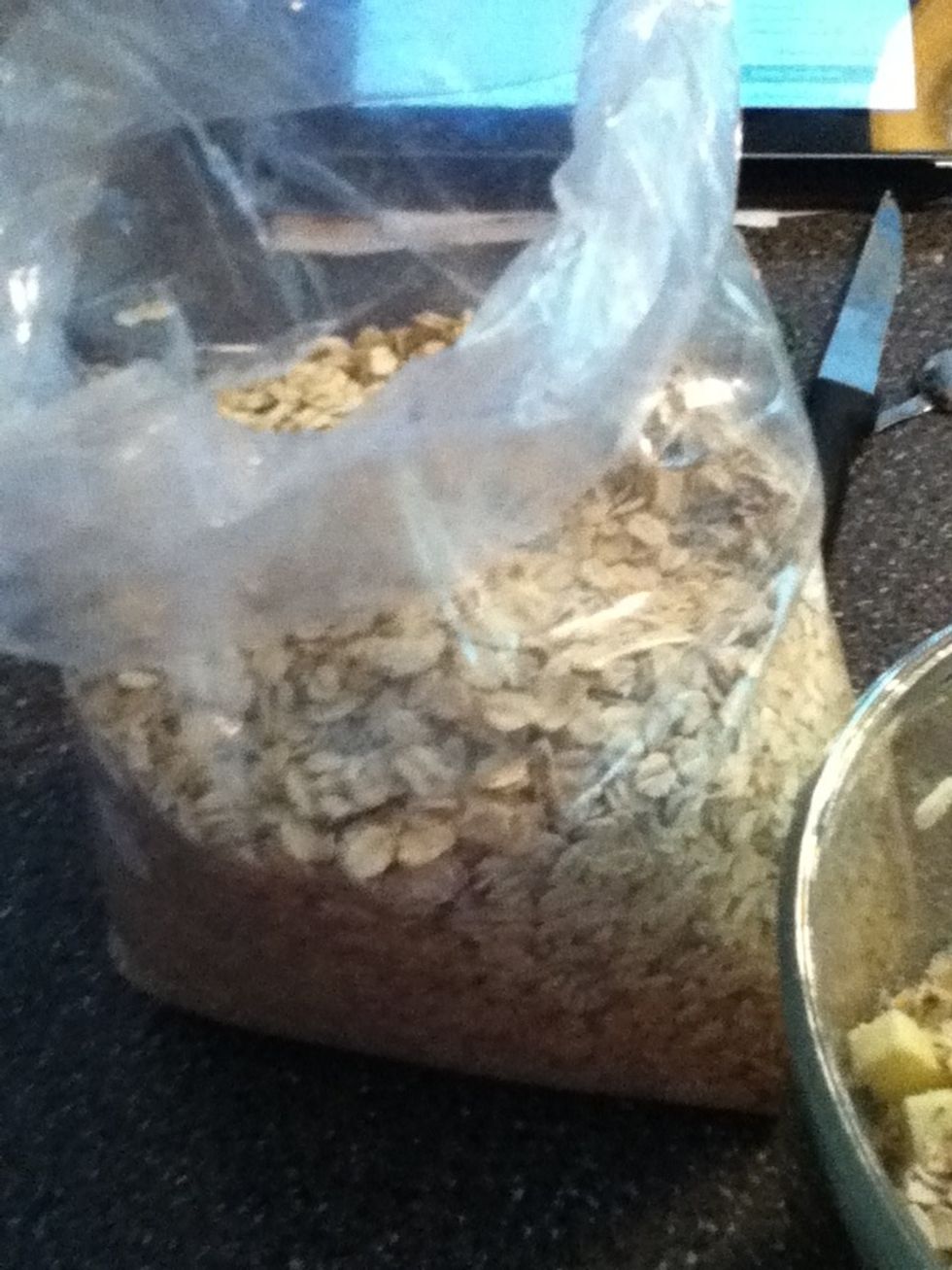 Get your half cup of rolled oats