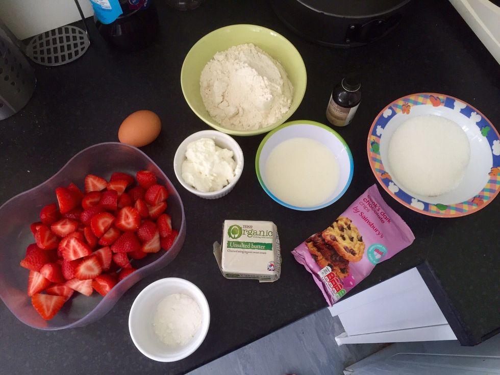 Get your ingredients ready. Switch on the oven to 150 C