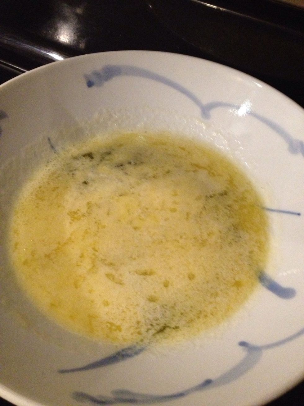 Get your melted butter set aside.