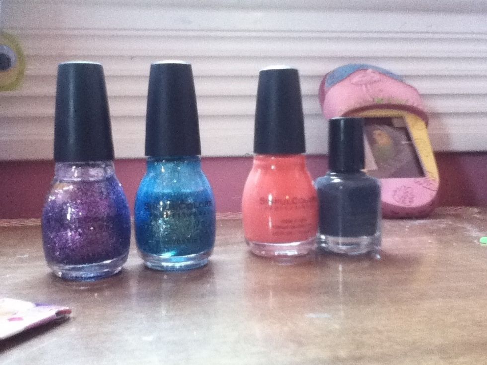 Get your nail polish or ( acrylic) paint.