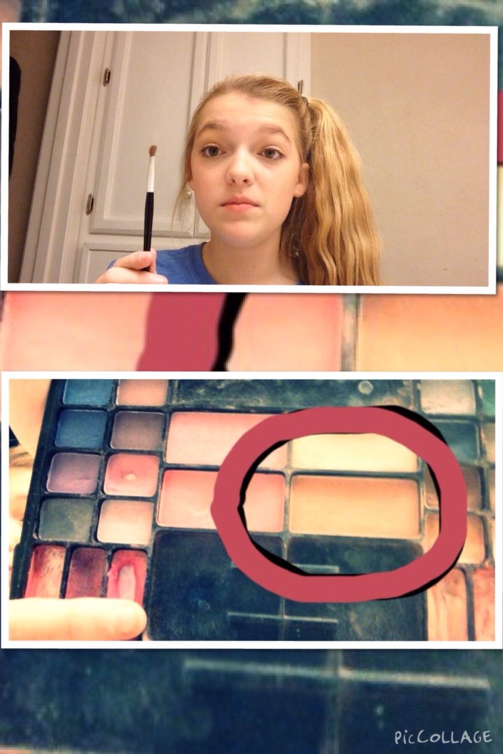 Get your not at fine brush and apply a darker version of the shadow you just applied!