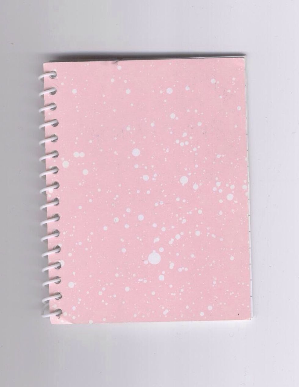 Get your notebook, and set the pages out like the layout in the next screen