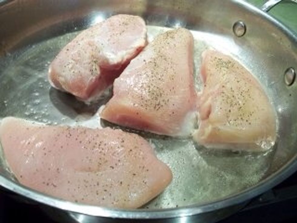 Get your oil hot and begin to fry your chicken.