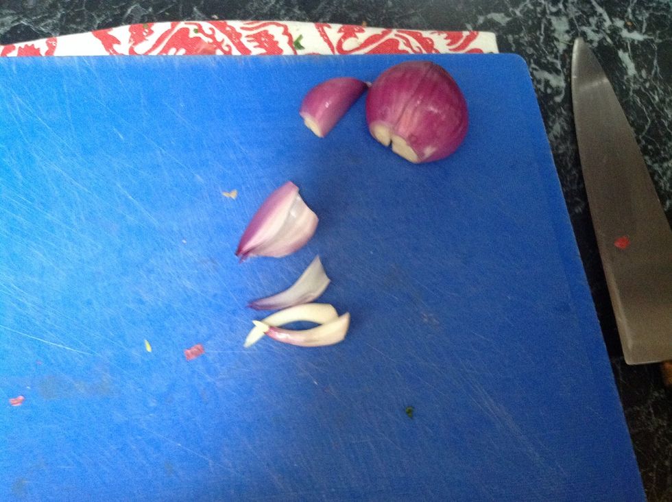 Get your onion and take out the core