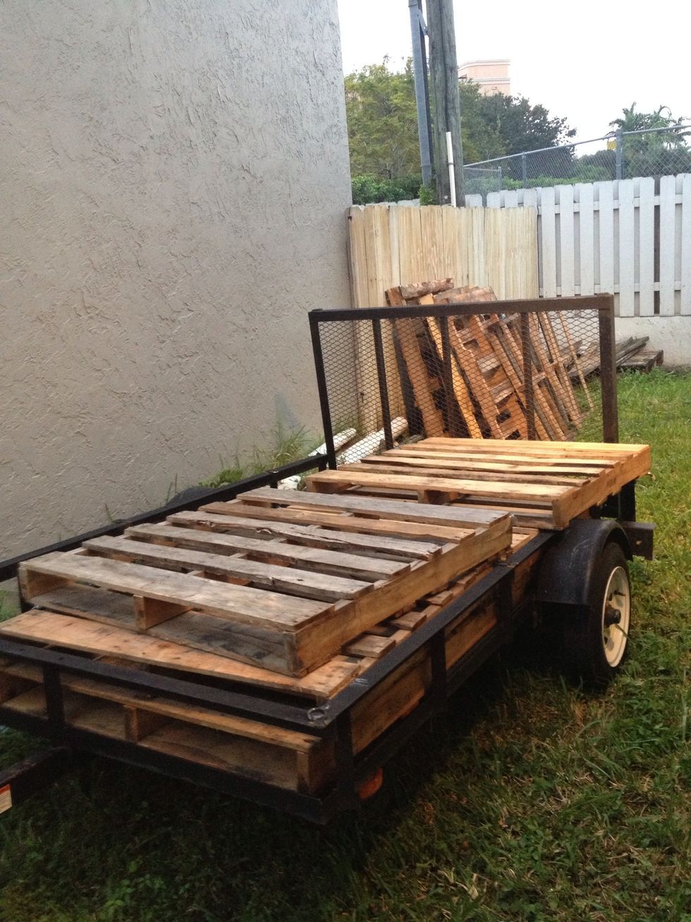 Get your pallets home, be more selective as to which ones you take, not like what I did, now I'm stuck with a bunch of bad wood